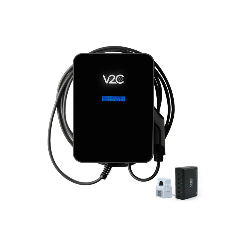Borne de recharge V2C Trydan avec câble attaché, 7,4 à 22 kW